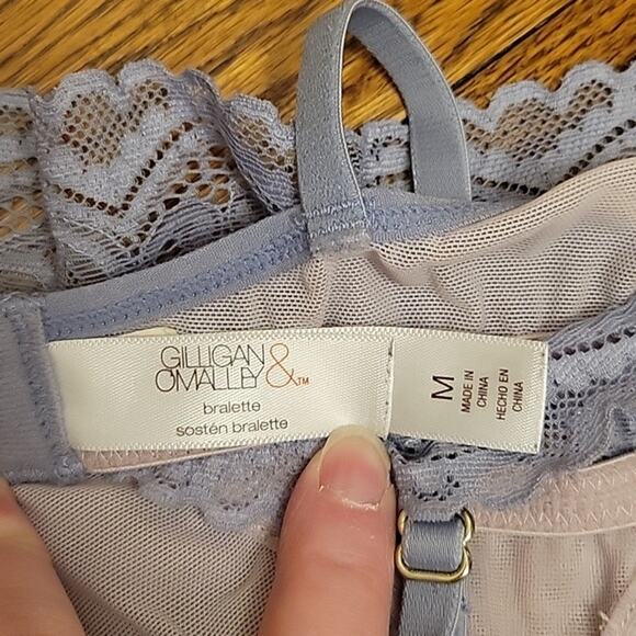 Pink & Gray Lace‎ & Mesh Adjustable Festival Party Feminine Bra Top - size M - Picture 3 of 3